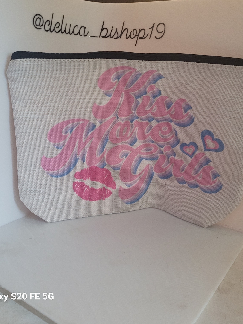 'Kiss More Girls' Graphic Zip Pouch